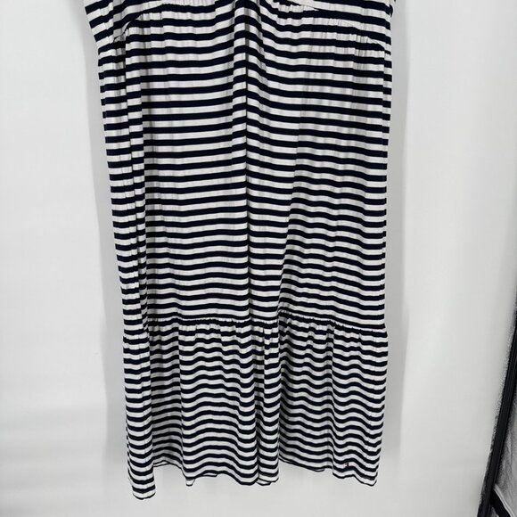 Tommy Hilfiger Womens Plus 2X Navy White Striped Tiered Sleeveless Midi Dress - Picture 6 of 10